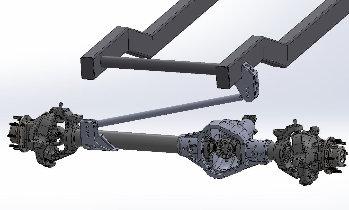 Track Bar Bracket Upper and lower kit - Frame Side and axle side - DXF Files