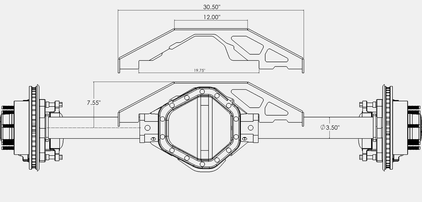 GM 14-Bolt Low Profile Rear Axle Truss – DXF Files