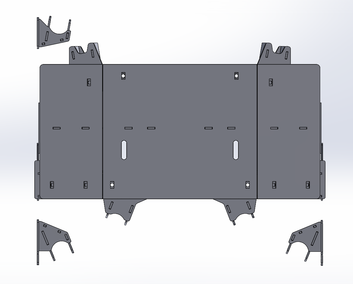 Jeep JK 3-Link Front & Triangulated 4-Link Rear Long Arm Bracket Kit – DXF Files
