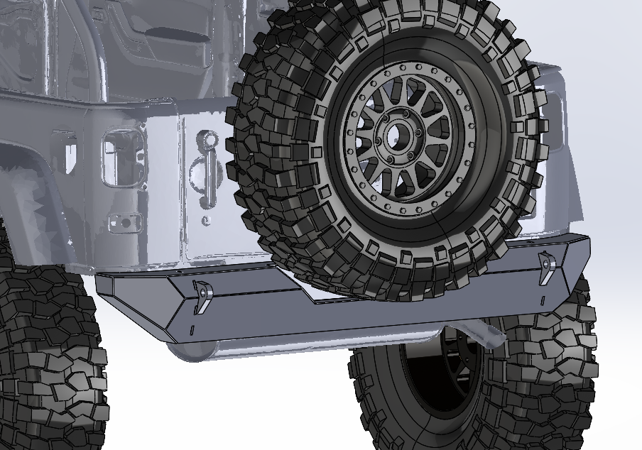 Jeep Wrangler JK Rear Bumper - DXF Files
