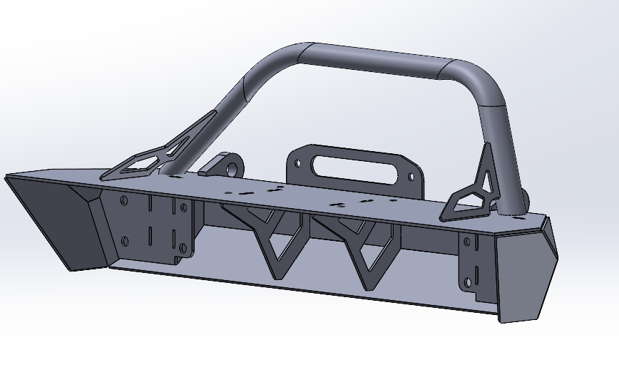 Jeep Wrangler JK Winch Bumper - DXF Files