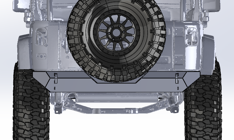 Jeep Wrangler JK Rear Bumper - DXF Files