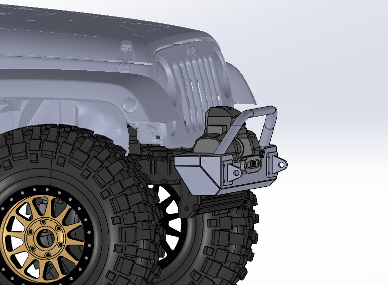 Jeep Wrangler JK Ultra Low Profile Winch Bumper - DXF files