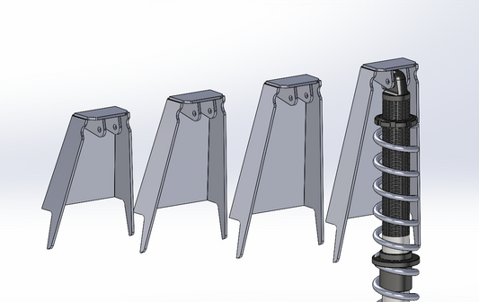 Universal Coil Over Shock Tower DXF File Package 8, 10, 12, 14 Inch Height – DXF Files