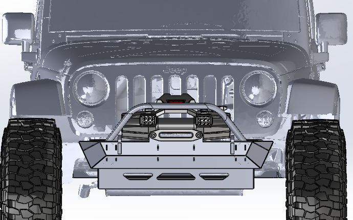 Jeep Wrangler JK Winch Bumper - DXF Files