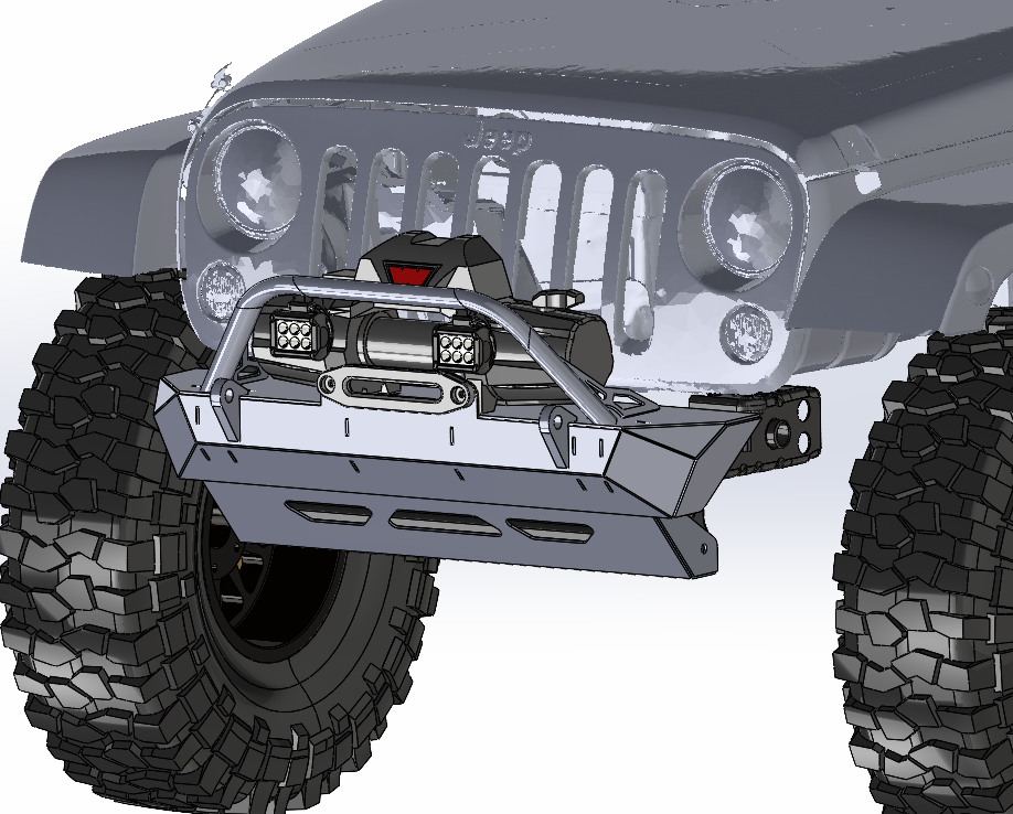 Jeep Wrangler JK Winch Bumper - DXF Files