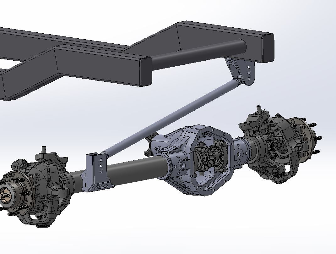 Track Bar Bracket Upper and lower kit - Frame Side and axle side - DXF Files