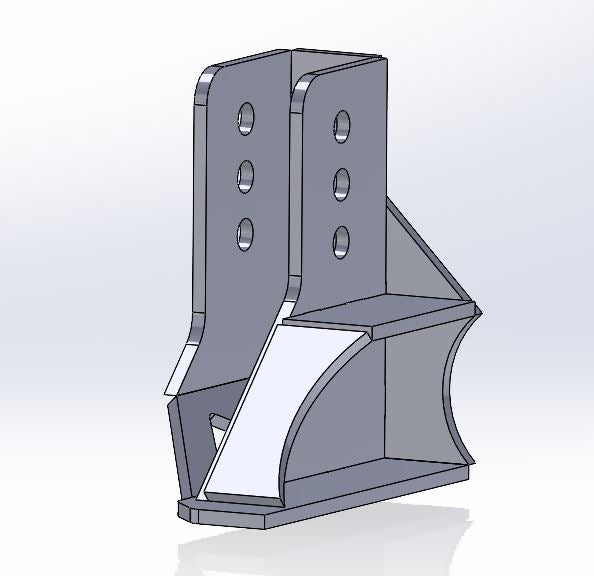 Track Bar Bracket Upper and lower kit - Frame Side and axle side - DXF Files