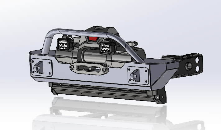 Jeep Wrangler JK Ultra Low Profile Winch Bumper - DXF files