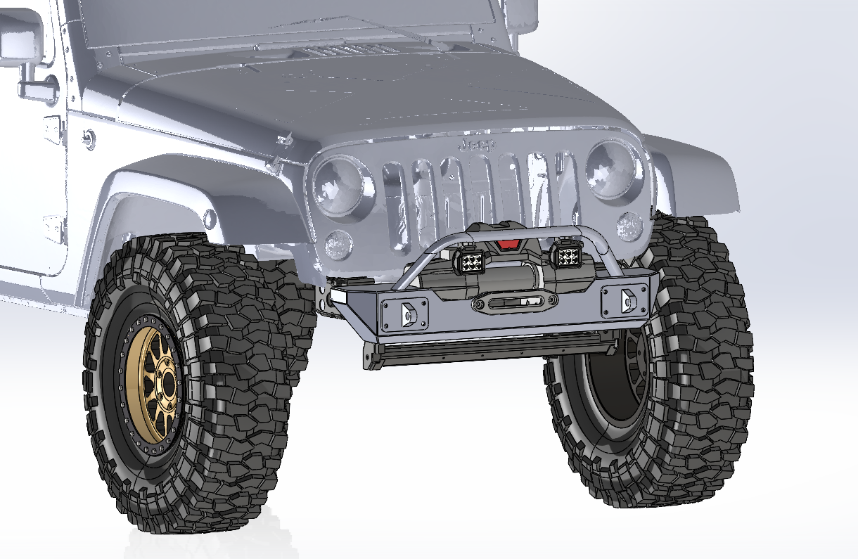 Jeep Wrangler JK Ultra Low Profile Winch Bumper - DXF files