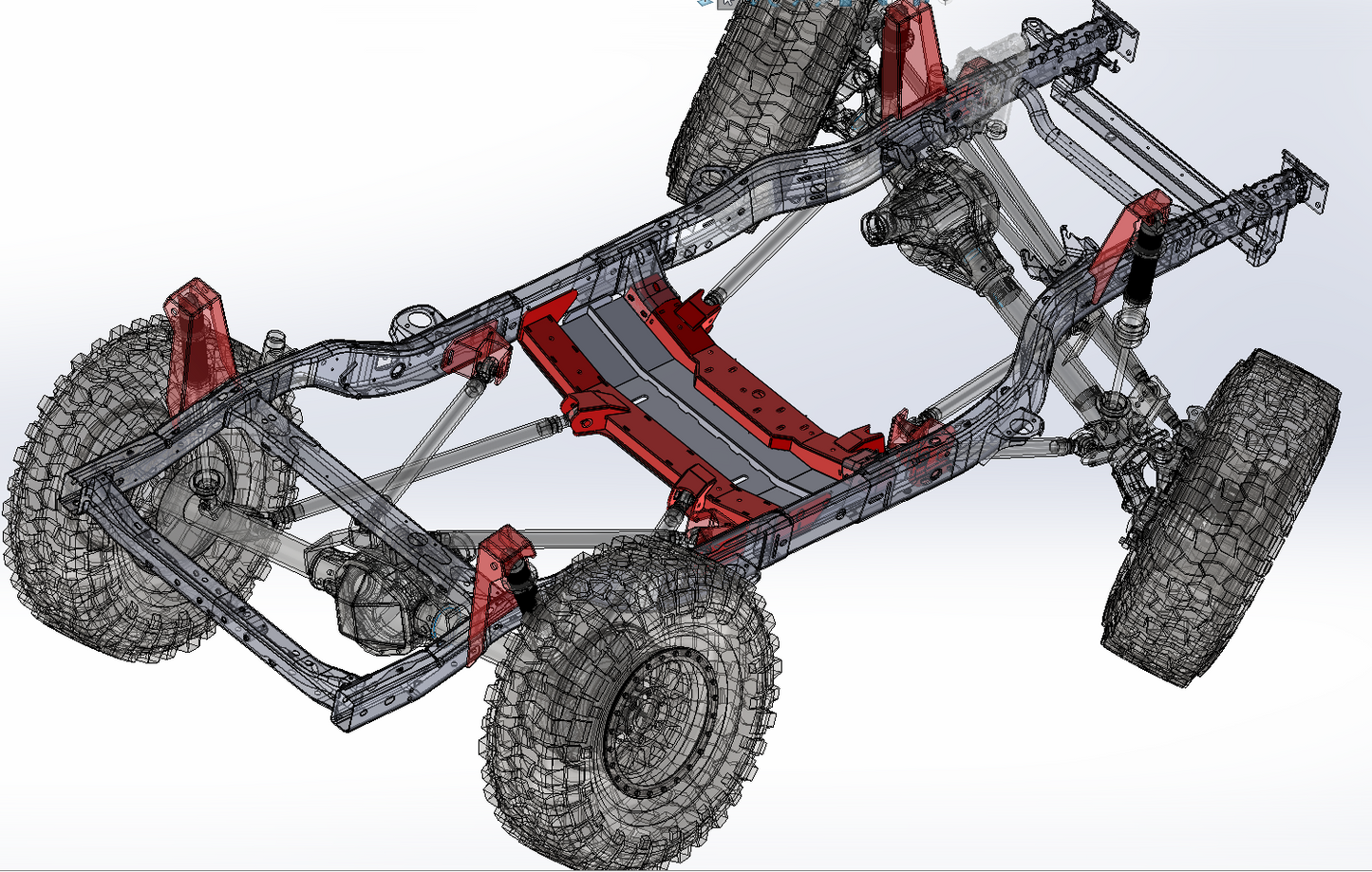 Jeep JK 3-Link Front & Triangulated 4-Link Rear Long Arm Bracket Kit – DXF Files