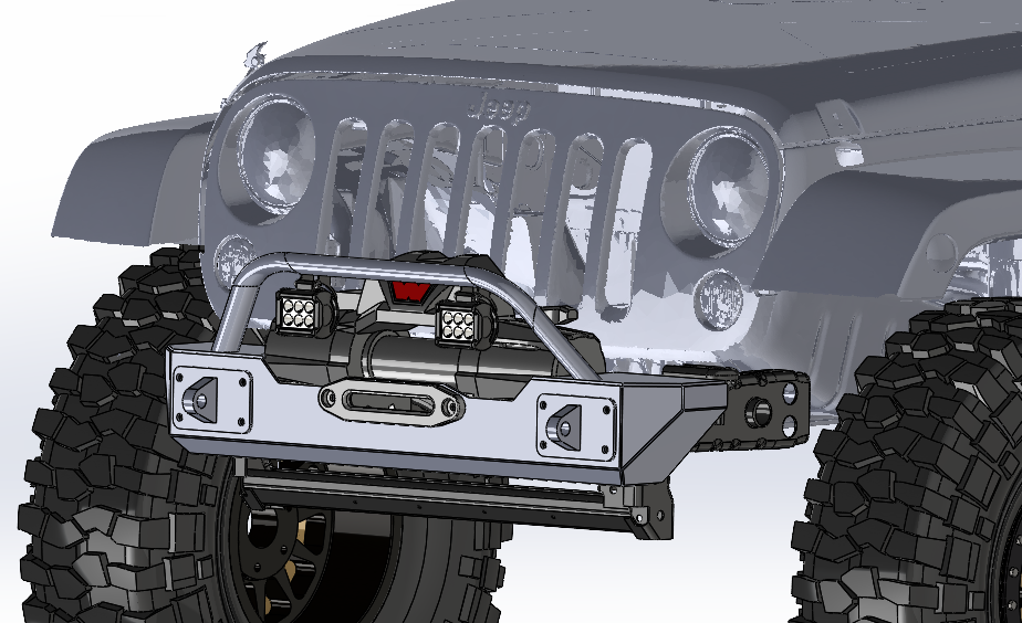 Jeep Wrangler JK Ultra Low Profile Winch Bumper - DXF files