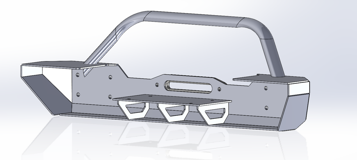 Jeep Wrangler JK Ultra Low Profile Winch Bumper - DXF files