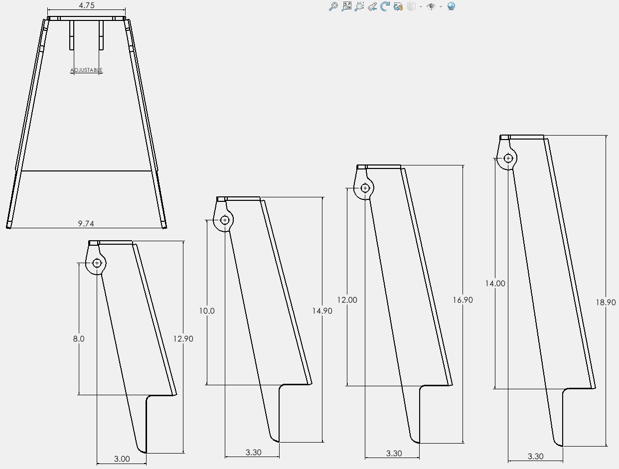 Universal Coil Over Shock Tower DXF File Package 8, 10, 12, 14 Inch Height – DXF Files
