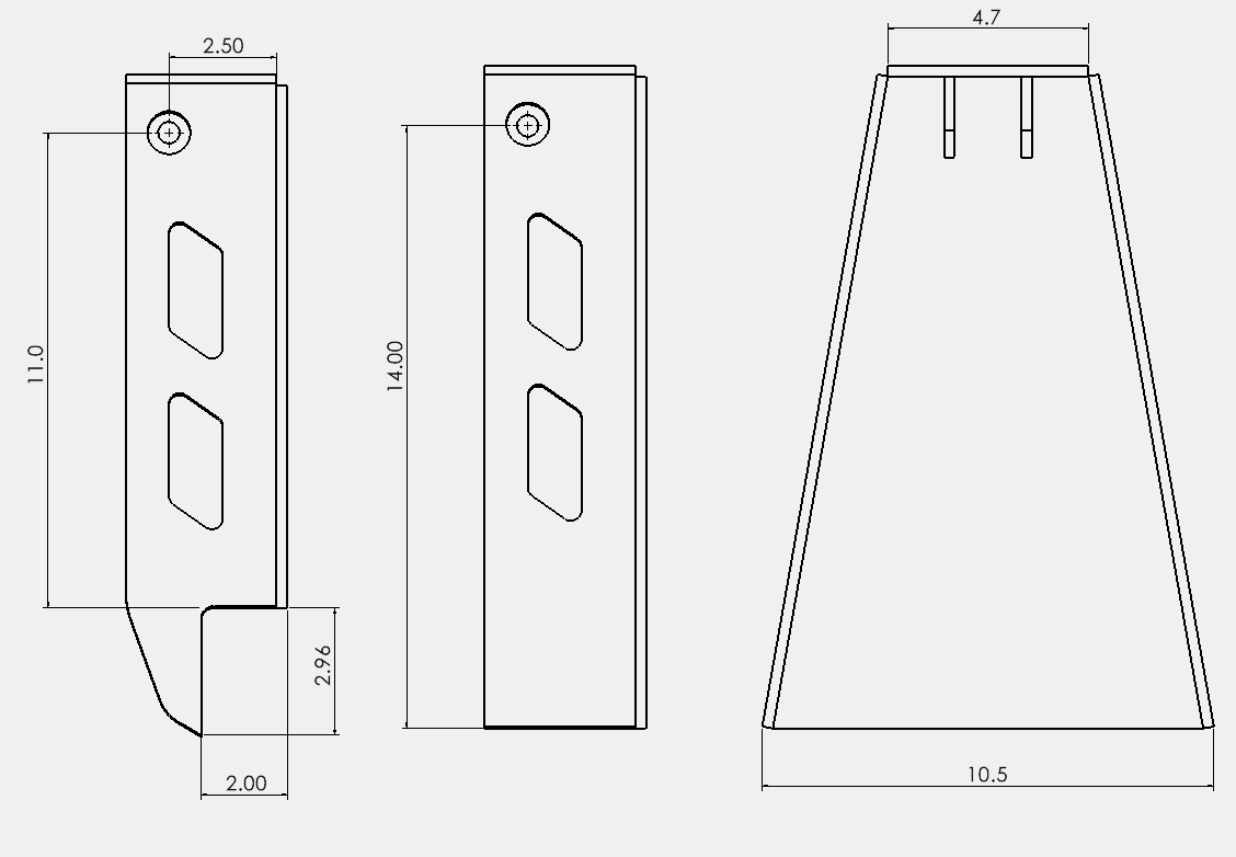 Universal Coil Over Rear Shock Tower  – DXF Files