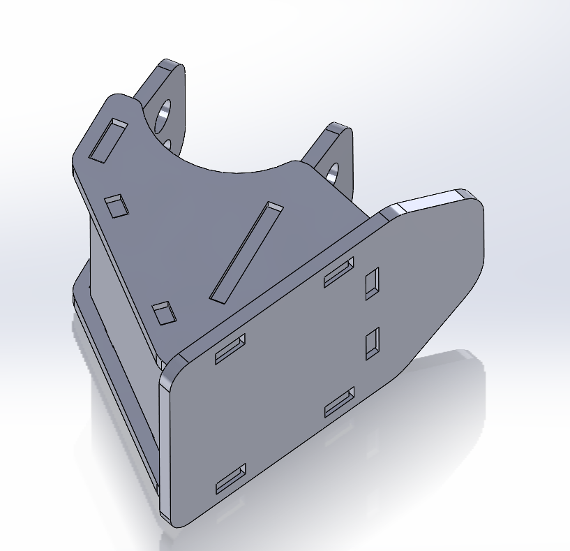 Universal 4-Link Upper Control Arm Frame-Side Mount (22.5 deg)– DXF Files