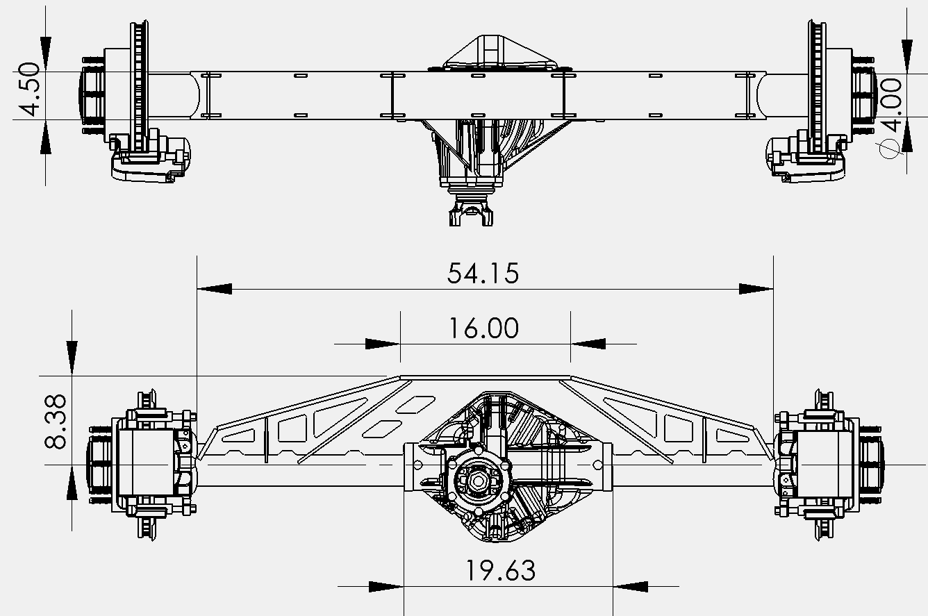 GM 14 Bolt 4 Inch Axle Tube Full-Width Truss– DXF Files