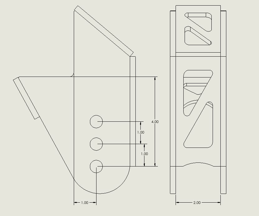 Track Bar Bracket Upper and lower kit - Frame Side and axle side - DXF Files